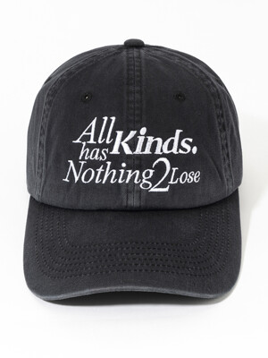 NOTHING 2 LOSE PIGMENT WASHED BALL CAP (BLACK)