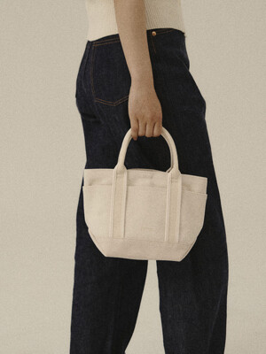 CANVAS MINI TOTE BAG_white