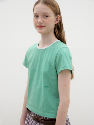 Two-tone Striped T-shirt - Green
