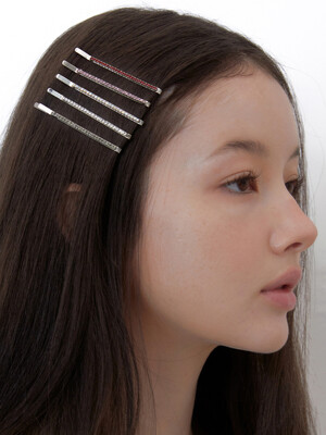 CANDY STONE STICK HAIR CLIP SET (2PCS-5COLOR)