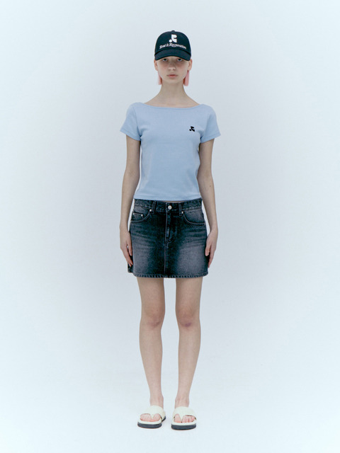 【韓国 Rest & Recreation】 RR STITCH TERRY MINI DRESS rest & recreation] RR STITCH TERRY MINI DRESS - BLACK 正規品