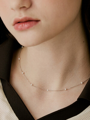 [925 Silver] Pearl Chain Necklace_VH2478NE002M