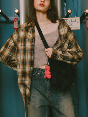 Fur Teddy Bag (Black)