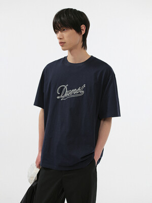 UNISEX CHAIN LOGO T-SHIRT NAVY_M_UDTS5B131N2