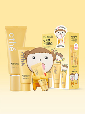 아떼 마루는강쥐 비건 릴리프 선 에센스 70ml+20ml+7ml SPF50+ PA++++ 마루거울 기획세트
