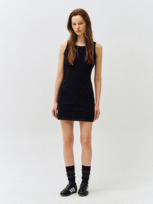 Coachella Lace Punching Mini Dress_CTOP710(Black)