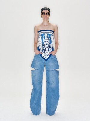 SIDE CUT DETAIL JEANS BLUE (S25DB8011BL)