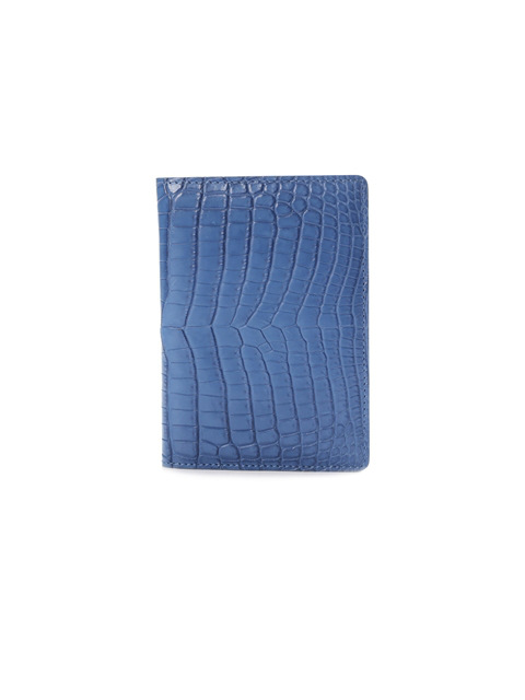 [악어가죽] passport wallet Sapphire blue