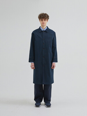 BACK POCKET MAC COAT (NAVY)