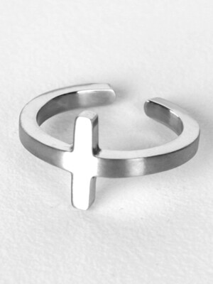CROSS RING (SURGICAL STEEL)