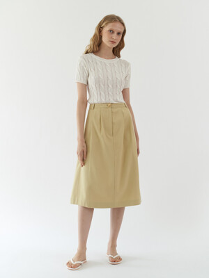 Marie A-line skirt ( Pear beige )