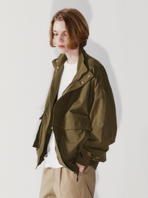 521 OVERFIT COTTON BLOUSON JACKET_KHAKI