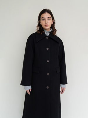 BIG COLLAR SINGLE COAT (BLACK)