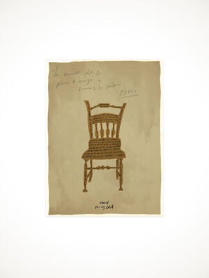 Calming Midnight Chair Postcard