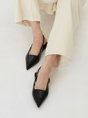 Nana Slingback Flats Leather Black