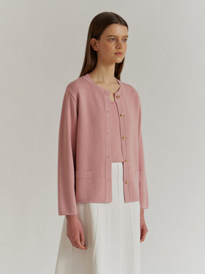 Le Soleil Cardigan Set in Rose Pink