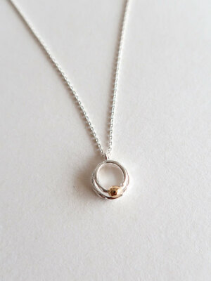 Sunshine two-ring necklace