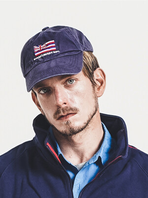 Garment Dye Damage Ball Cap (Navy)