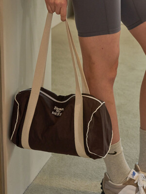 Logo sports  duffel Bag_Brown