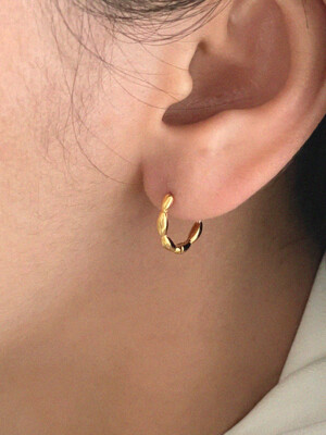 silver925 frank gold earring