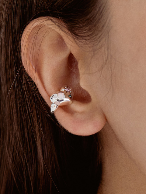 イヤリング TATIANA SILVER925 Heart Cubic Chips Earcuff EC1929 SILVER925) Heart Cubic Chips Earcuff EC1929 - 감도 깊은 취향