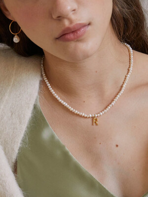 Initial Vintage Pearl Necklace