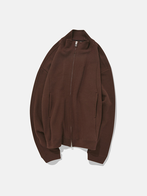 니트,니트 - 카락터 (karactor) - Fickle 2-WAY full zip-up / Brown