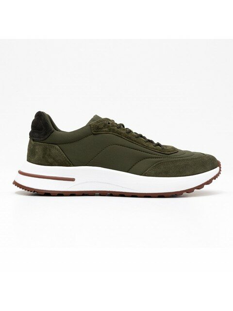 럭셔리슈즈 - 로로피아나 (Loro Piana) - 23SS 로로피아나 위켄드 워크 그린 남성 스웨이드 쉘 스니커즈 FAM17195715