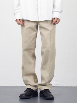 DEN0654 crease chino pants(light beige )