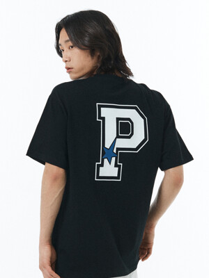 P 포인트 티셔츠 - BLACK