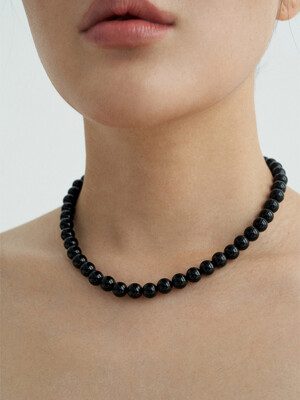 Black Onyx Ball Necklace