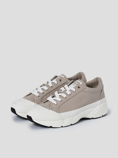 스니커즈 - 구호 (KUHO) - [COMFY301] Cotton Canvas Signature Sneakers  Beige (KF36K2MY1A)