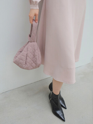 QUILTED SHOULDER BAG / DUSTY PINK