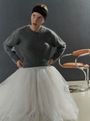 Mohair Vintage Sweater Grey_S233KN02