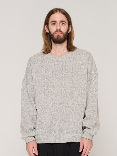 티셔츠 - 카고브로스 (CARGOBROS) - OVER KNIT SWEATSHIRT  (GRAY)