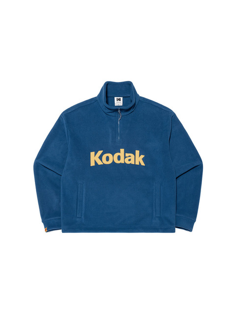 티셔츠,티셔츠 - 코닥 어패럴 (KODAK Apparel) - 에센셜 빅로고 마이크로플리스 반집업 티셔츠 BLUE