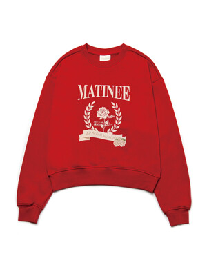 [기모 옵션] Matinee Classic Rose Sweat Shirts [RED]