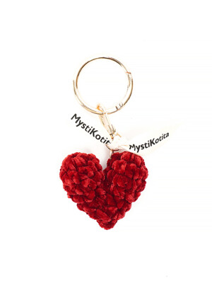 Velvet Heart Keyring - S 5 colors