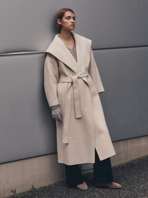 HANDMADE WIDE COLLAR ROBE LONG COAT