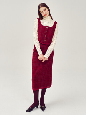 [SET] Della Tweed Bustier & Skirt