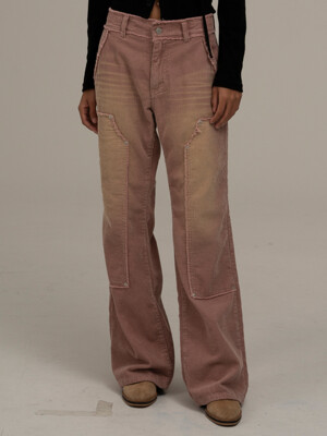 corduroy pants (pink)