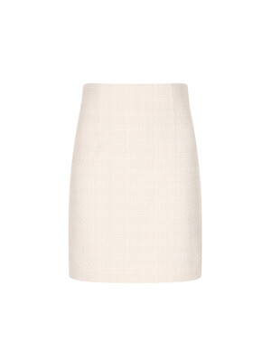 #131084 Fitted Tweed Skirt-WH