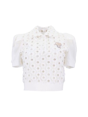 RE-Edition 24 SS Collection : Dear, Dasiy Top In White