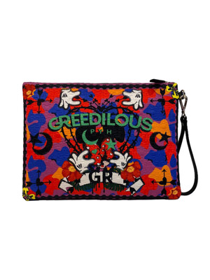 GREEDILOUS RED CAMOUFlAGE CLUTCH