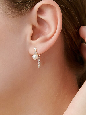 Pearl Ornament Silver Earring Ie369 [Silver]