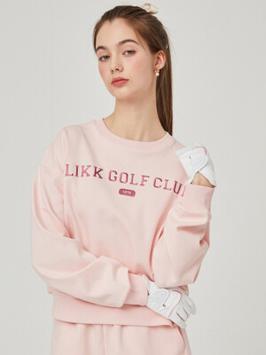 레터링 포인트 립 티셔츠(핑크)_L4A1-TS07C