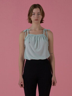 Cosmo Shirring Top - Ice Blue