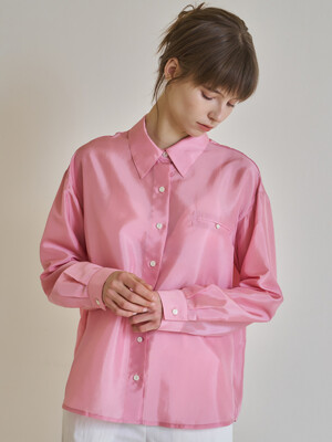 Shine overfit shirt (Pink)