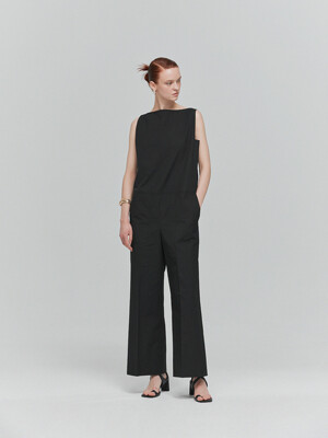 COTTON CASUAL JUMPSUITS_BLACK