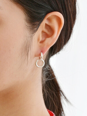 24 Double ring Earring -silver925